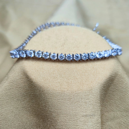 925 Silver Blended Round Tennis Bracelet