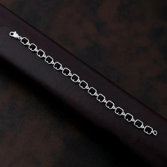 925 Silver Black Rudraksha Bracelet for Men