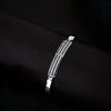 925 Silver Black white Moissanite Kada Bracelet for Kids | Child