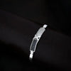 925 Silver Black X White Diomand Kada Bracelet for Kids | Child