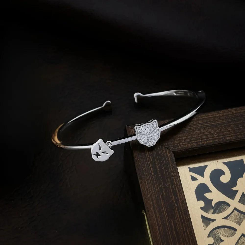 925 Silver Bracelet like Bangle with Lion for Women