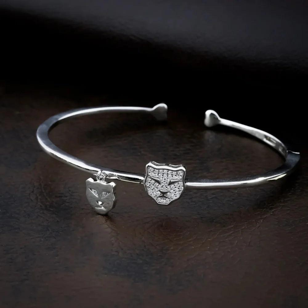 925 Silver Bracelet like Bangle with Lion for Women