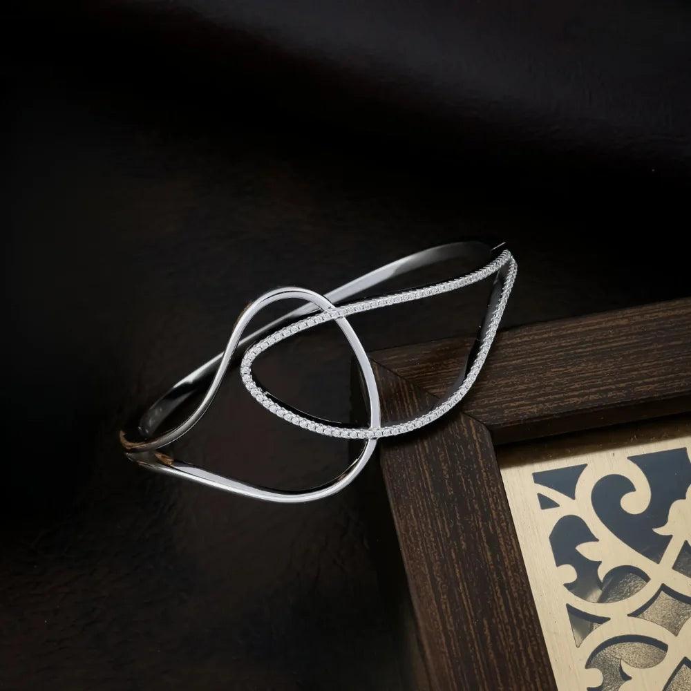 925 Silver Bracelet like Delicate Bangle for Women