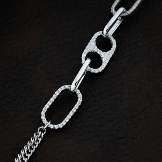 925 Silver Clip & Lock Style Bracelet for Women