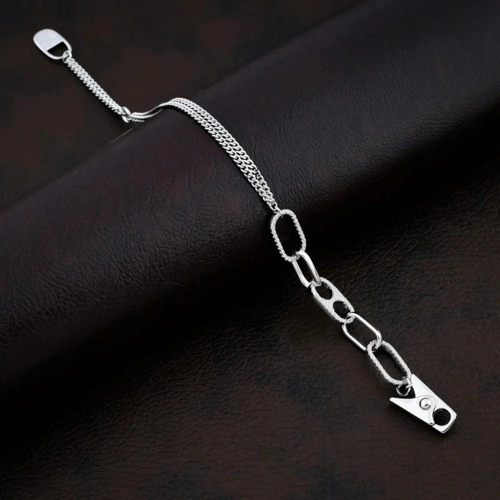 925 Silver Clip & Lock Style Bracelet for Women