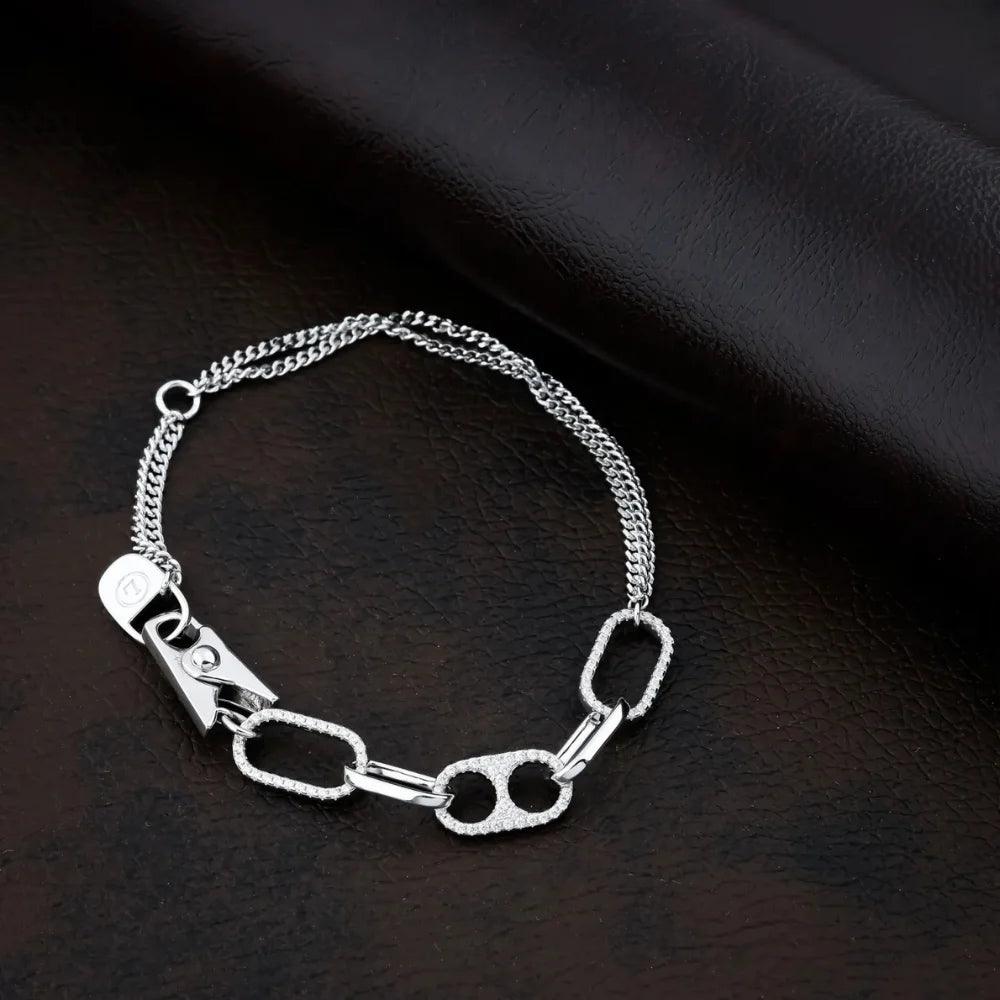 925 Silver Clip & Lock Style Bracelet for Women