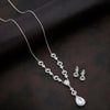 925 Silver Crystel White Pear Necklace for Women