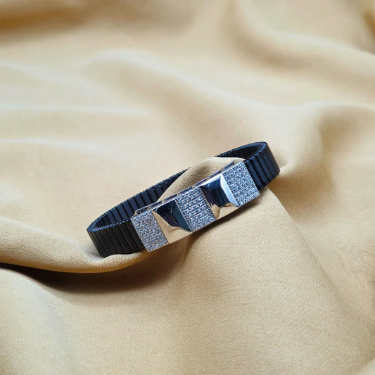 925 Silver Cube Rolex Bracelet for Men