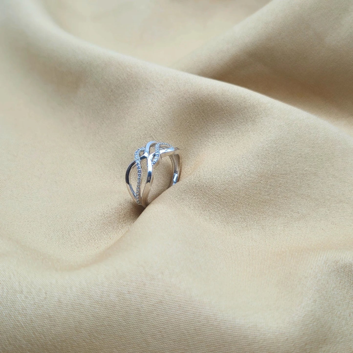 925 Silver Infinity Hoop Ring for Women