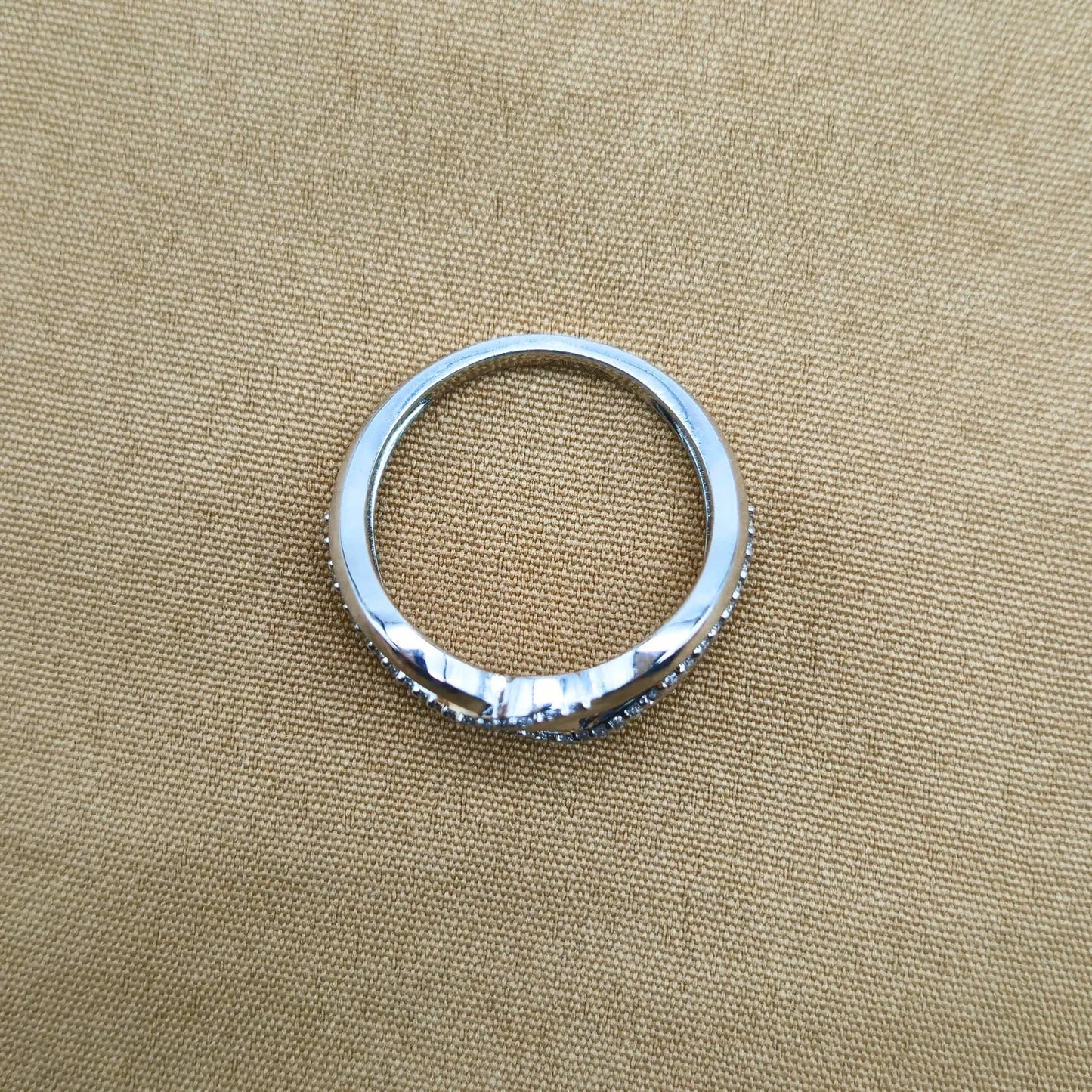 925 Silver Infinity Hoop Ring for Women