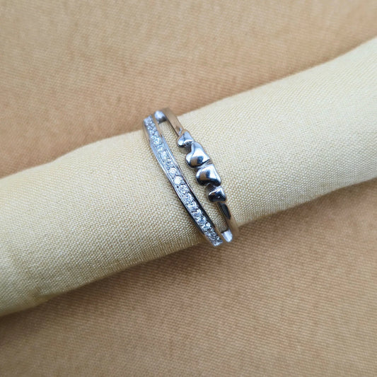 925 Silver Line Sizzling Ring for Women