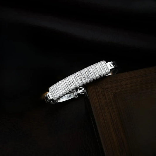 925 Silver Moissanite Kada Bracelet for Kids | Child