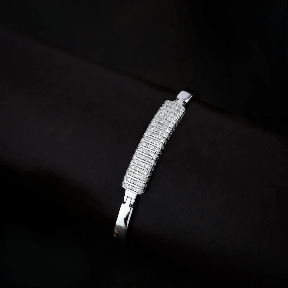 925 Silver Moissanite Kada Bracelet for Kids | Child