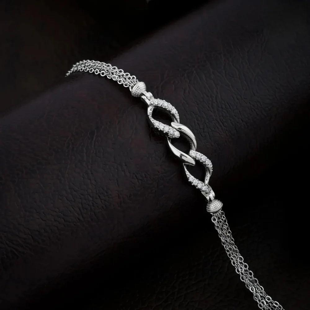 925 Silver Multi Chain Bracelet for Women