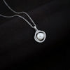 925 Silver Natural Pearl With Diomand Pendant for Women