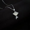 925 Silver Opal Fish Pendant for Women