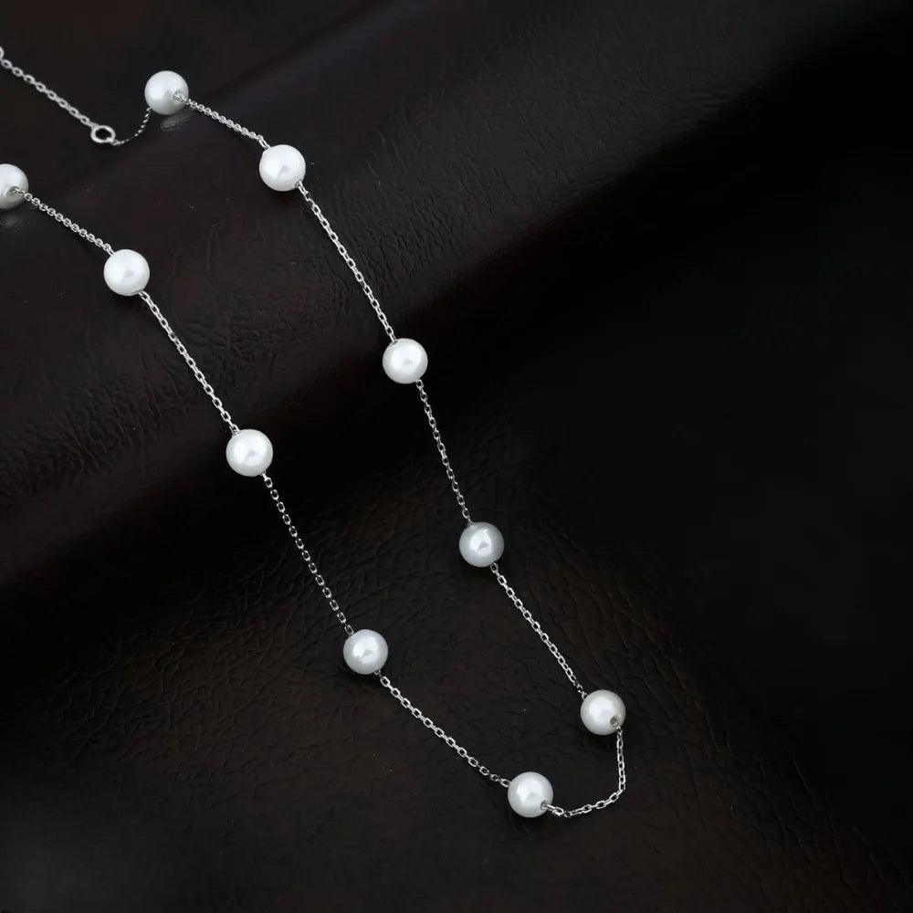 925 Silver Pearl Chain Pendant for Women