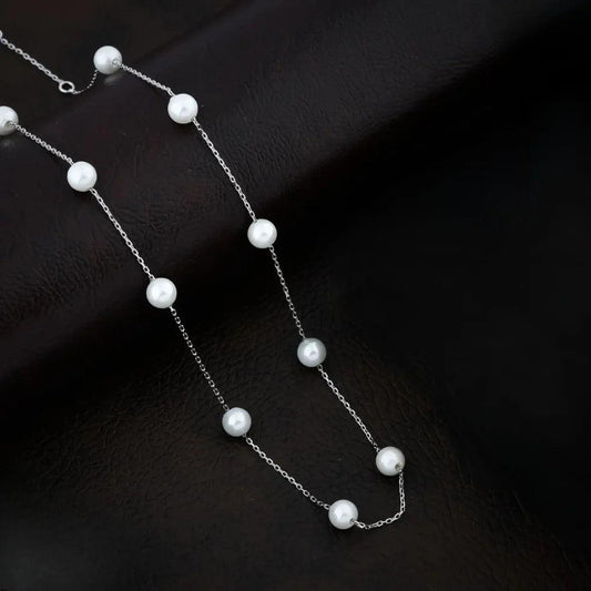 925 Silver Pearl Chain Pendant for Women