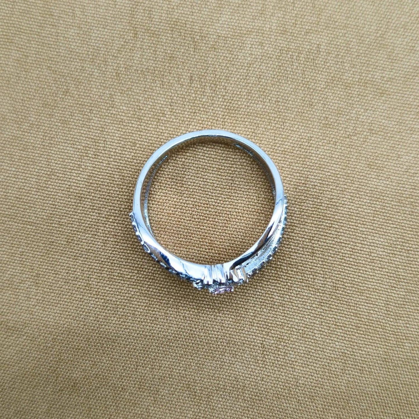925 Silver Pink Moissanite Ring for Women