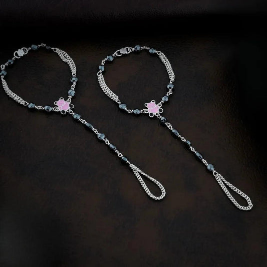 925 Silver Pink Panda Bracelet for Kids | Child