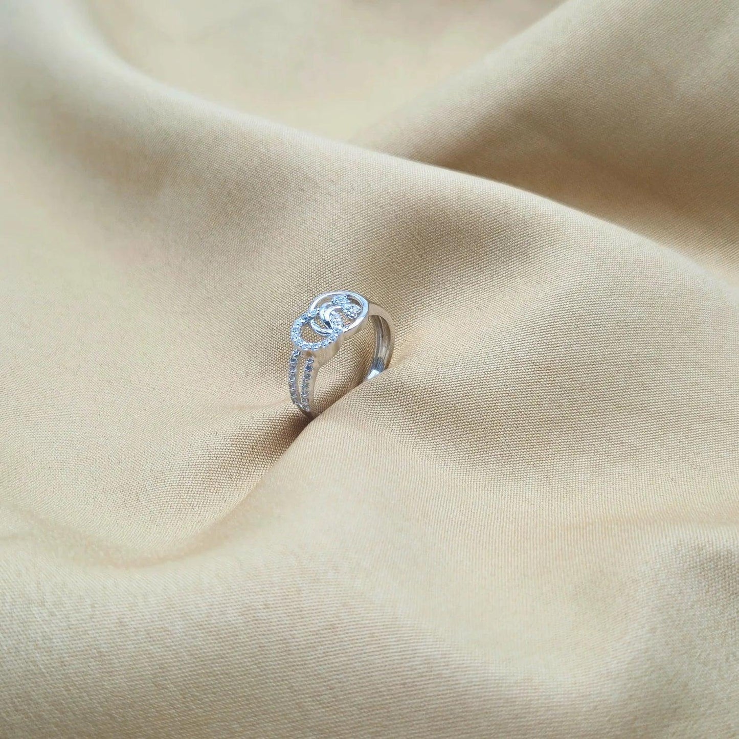 925 Silver Round Flower Ring for Women