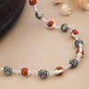 925 Silver SHREE Bead Cover Rudraksha Mala for Men