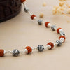 925 Silver SWASTIK Bead Rudraksha Mala for Men