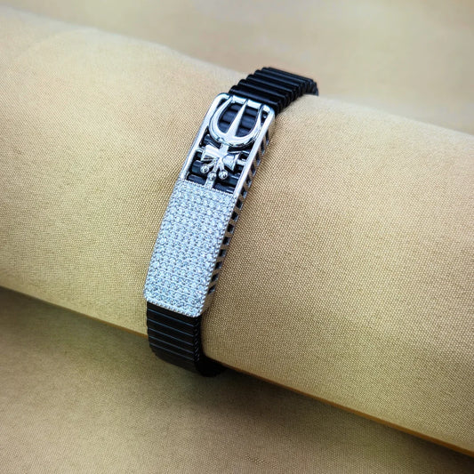 925 Silver Trishula Rolex Bracelet for Men