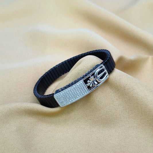 925 Silver Trishula Rolex Bracelet for Men