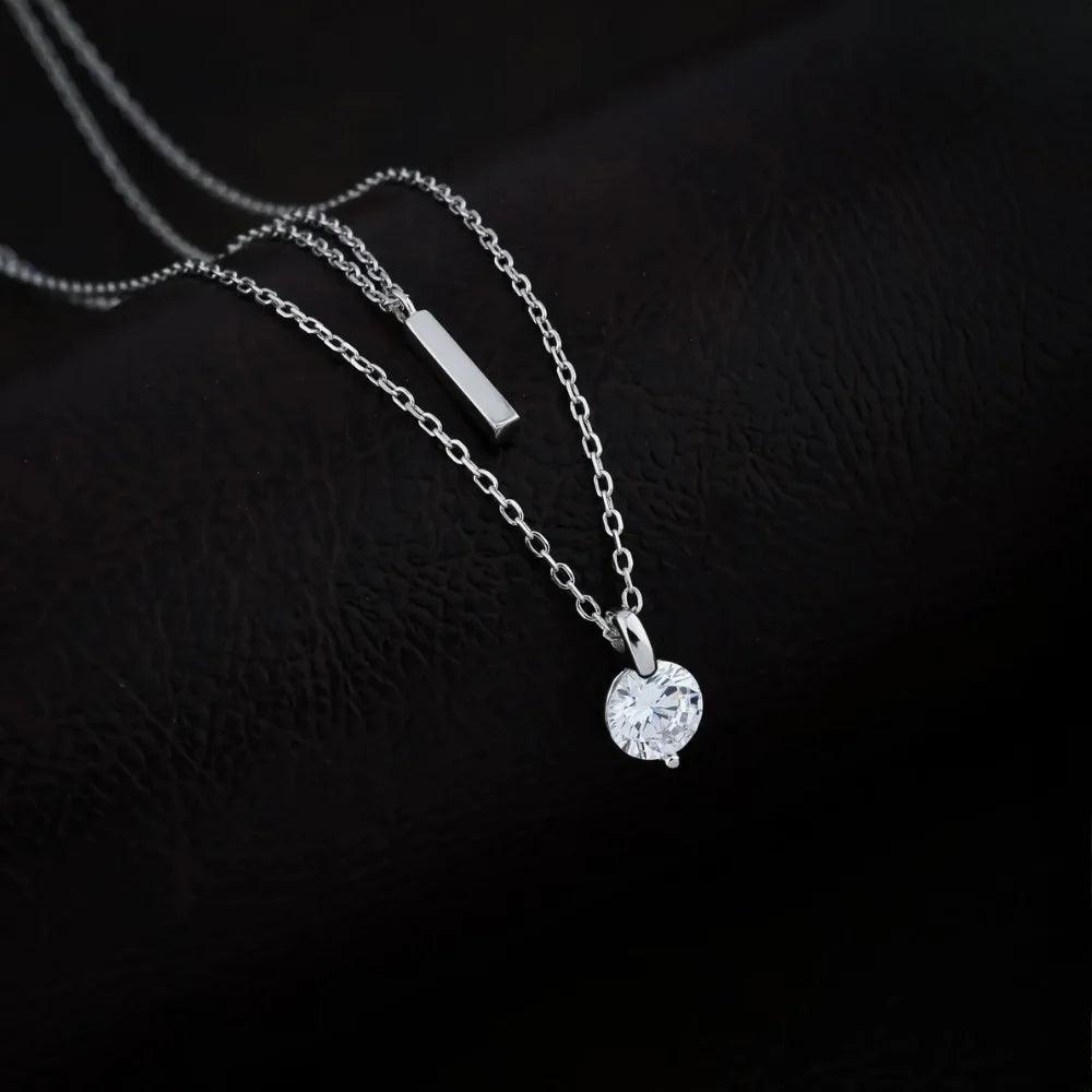 925 Silver White Cubic Zirconia Pendant for Women