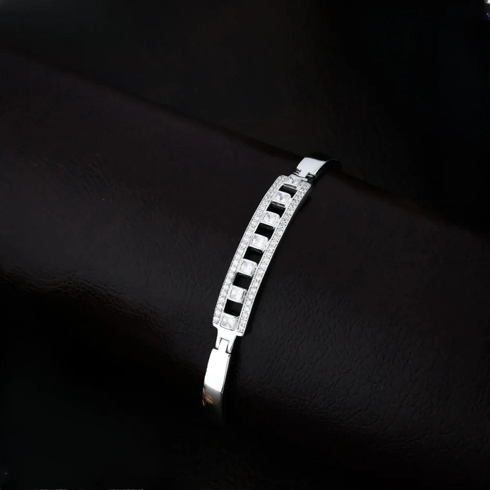 925 Silver White Diomand Kada Bracelet for Kids | Child