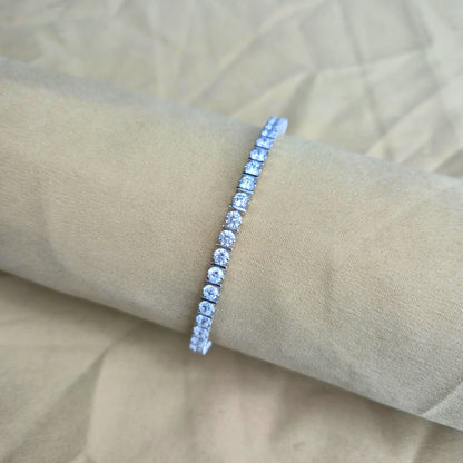 925 Silver Blended Round Tennis Bracelet
