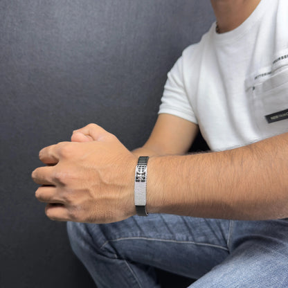 925 Silver Trishula Rolex Bracelet for Men