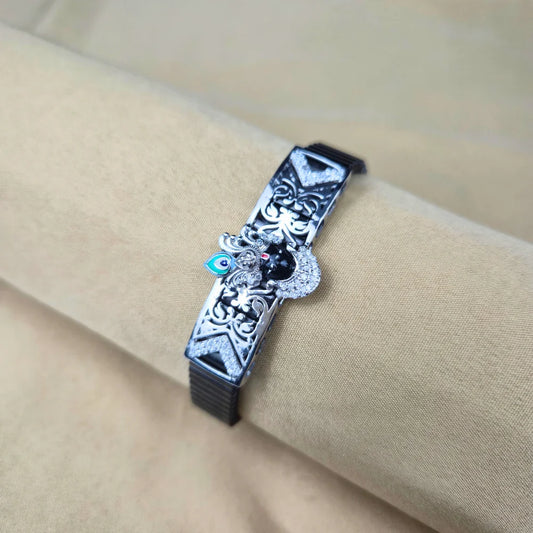 925 Silver Shreenaji Rolex Bracelet for Men | Moissanite