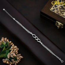 Women Silver Delicate Multi Chains Bracelet