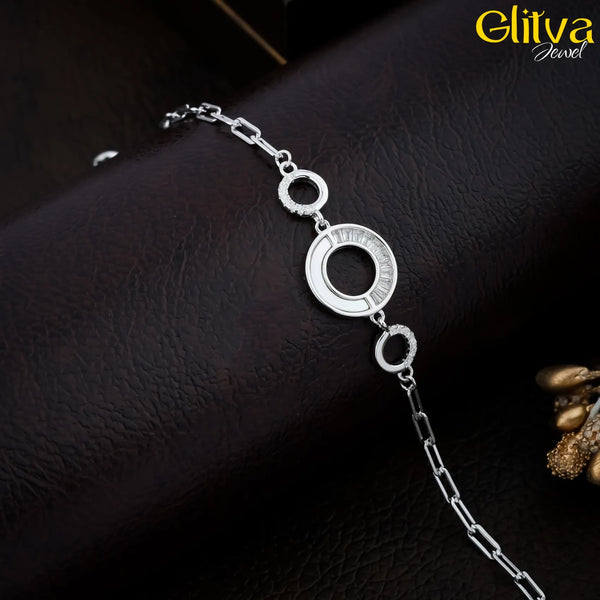 Women Silver Delicate Chains Bracelet