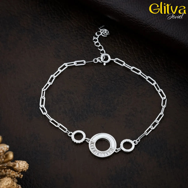 Women Silver Delicate Chains Bracelet