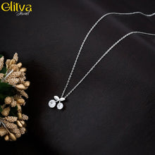 Women Silver Crystal Stone with Cherry Pendant