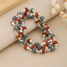 Rudraksha Silver Maala with Ram Beads