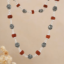 Rudraksha Silver Maala with Ram Beads