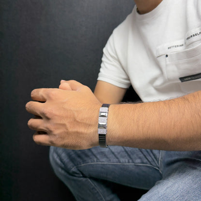 925 Silver Cube Rolex Bracelet for Men