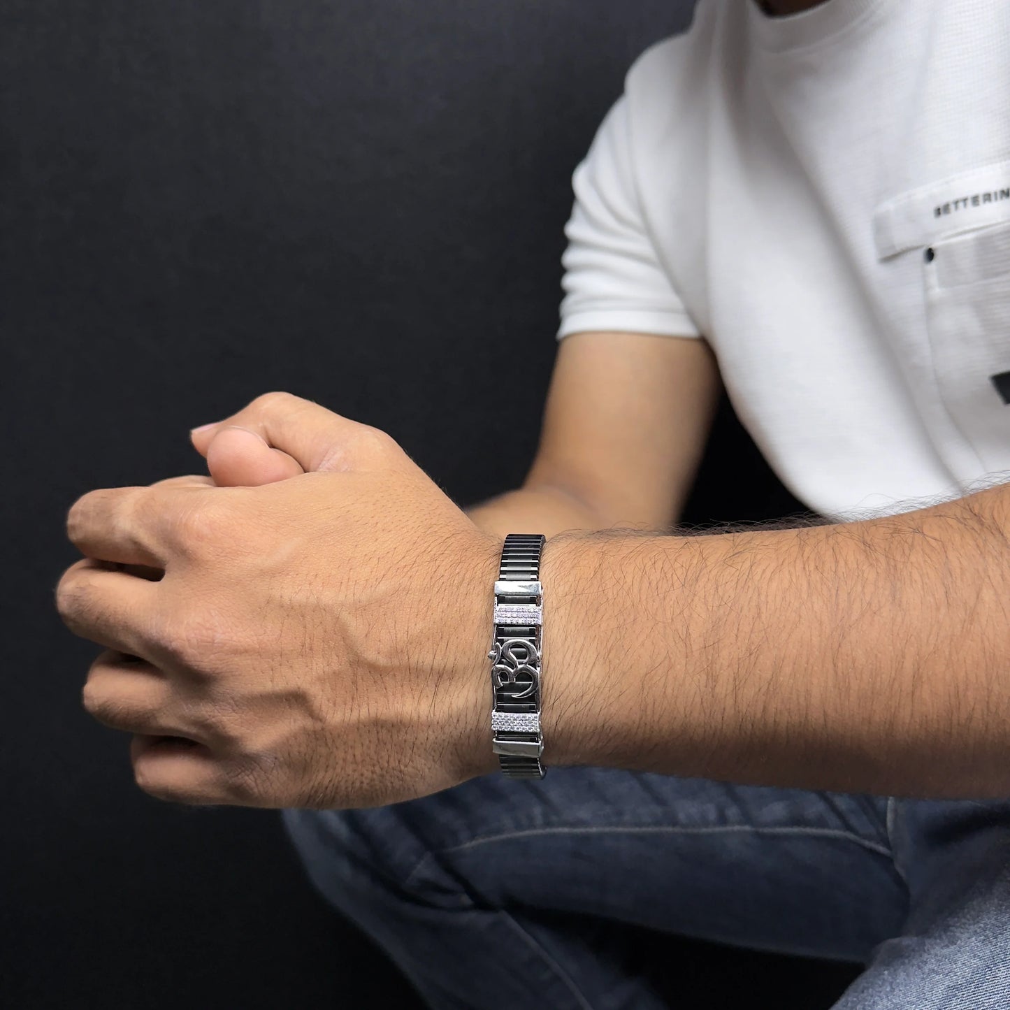 925 Silver Om Rolex Bracelet for Men