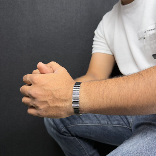 925 Silver Slim Line Rolex Bracelet for Men