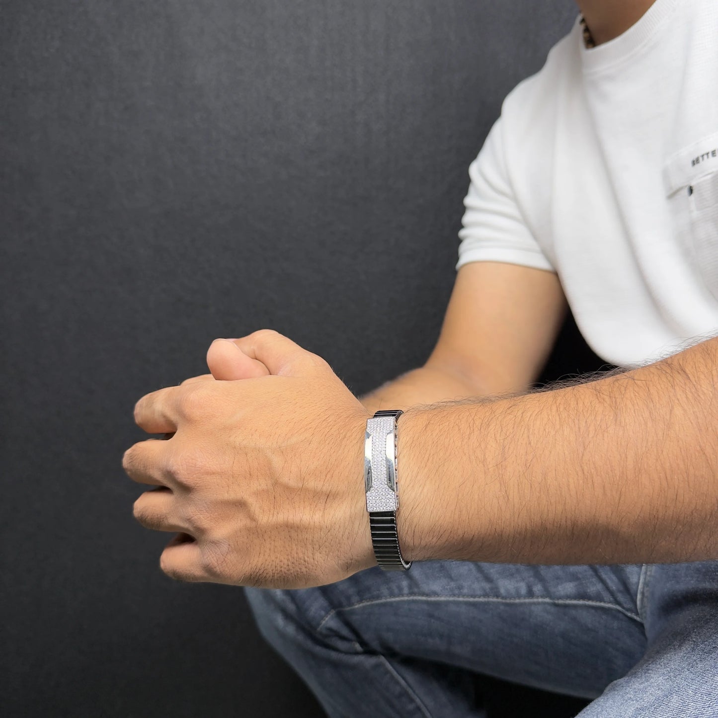 925 Silver Designer Rolex Bracelet for Men
