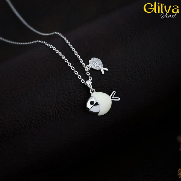 Little Fish Pendant Silver Necklace for Women - glitva