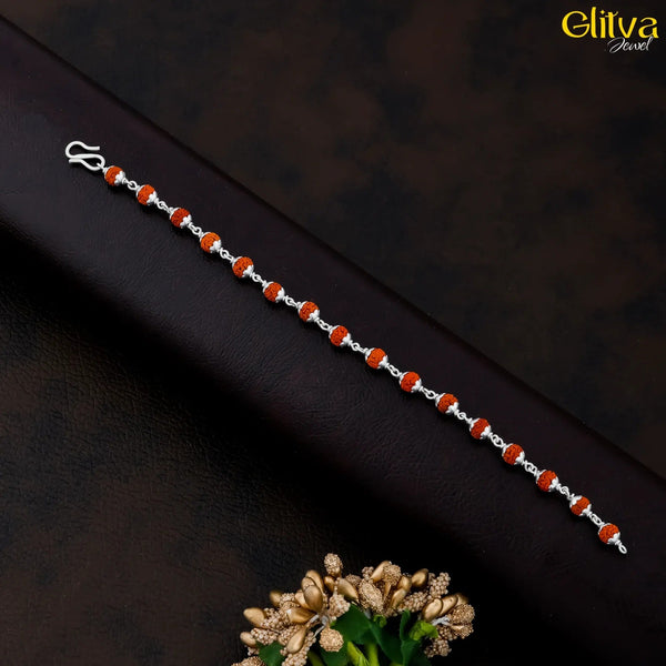 Rudraksh Silver Bracelet Reguler - glitva