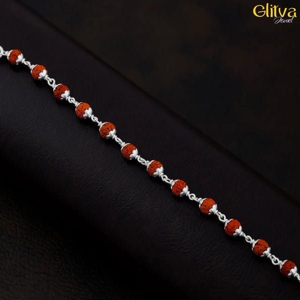 Rudraksh Silver Bracelet Reguler - glitva