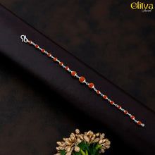 Rudraksh Silver Bracelet with Center 3 Big Rudraksh - glitva