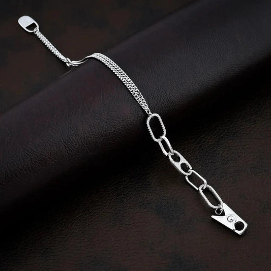 925 Silver Clip & Lock Style Bracelet for Women
