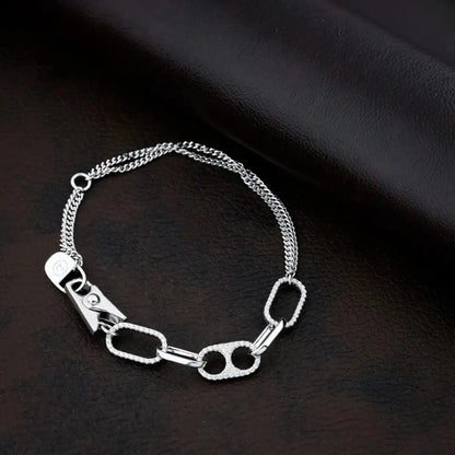 925 Silver Clip & Lock Style Bracelet for Women